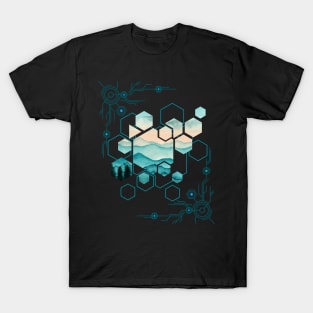 Hexagon Abstract Nature T-Shirt